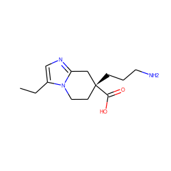 CCc1cnc2n1CC[C@@](CCCN)(C(=O)O)C2 ZINC000169306726