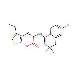 CCc1cscc1C[C@H](NC1=NC(C)(C)Cc2cc(Cl)ccc21)C(=O)O ZINC000096908800