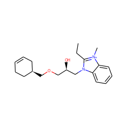 CCc1n(C[C@H](O)COC[C@@H]2CC=CCC2)c2ccccc2[n+]1C ZINC000000098645