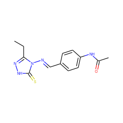 CCc1n[nH]c(=S)n1/N=C/c1ccc(NC(C)=O)cc1 ZINC000006497111