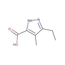 CCc1n[nH]c(C(=O)O)c1C ZINC000006197582