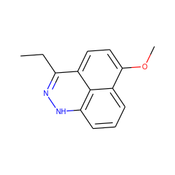 CCc1n[nH]c2cccc3c(OC)ccc1c23 ZINC000004008439