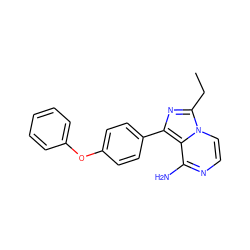 CCc1nc(-c2ccc(Oc3ccccc3)cc2)c2c(N)nccn12 ZINC000096168050