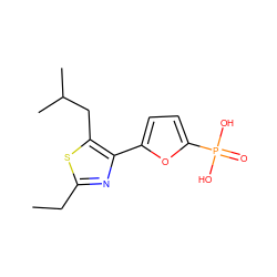 CCc1nc(-c2ccc(P(=O)(O)O)o2)c(CC(C)C)s1 ZINC000066101958