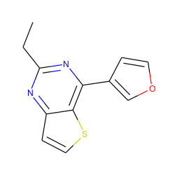 CCc1nc(-c2ccoc2)c2sccc2n1 ZINC000029048167