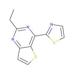 CCc1nc(-c2nccs2)c2sccc2n1 ZINC000029048169