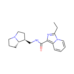 CCc1nc(C(=O)NC[C@@H]2CCN3CCC[C@@H]23)c2ccccn12 ZINC000013681099