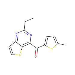 CCc1nc(C(=O)c2ccc(C)s2)c2sccc2n1 ZINC000049112559