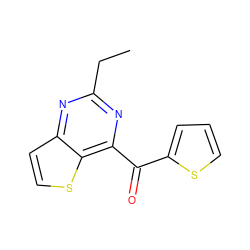 CCc1nc(C(=O)c2cccs2)c2sccc2n1 ZINC000029050113