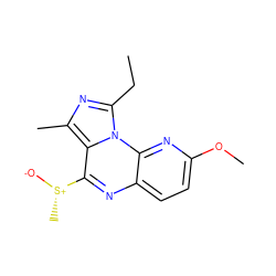 CCc1nc(C)c2c([S@+](C)[O-])nc3ccc(OC)nc3n12 ZINC000049109899