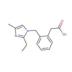 CCc1nc(C)cn1Cc1ccccc1CC(=O)O ZINC000203415779