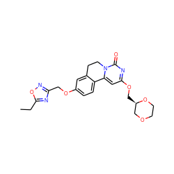 CCc1nc(COc2ccc3c(c2)CCn2c-3cc(OC[C@@H]3COCCO3)nc2=O)no1 ZINC000142891141