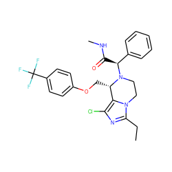 CCc1nc(Cl)c2n1CCN([C@@H](C(=O)NC)c1ccccc1)[C@H]2COc1ccc(C(F)(F)F)cc1 ZINC000096272303