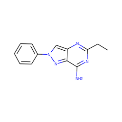 CCc1nc(N)c2nn(-c3ccccc3)cc2n1 ZINC000299825431