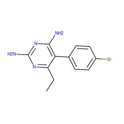 CCc1nc(N)nc(N)c1-c1ccc(Br)cc1 ZINC000013282256