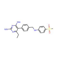 CCc1nc(N)nc(N)c1-c1ccc(CNc2ccc(S(C)(=O)=O)cc2)cc1 ZINC000013686058