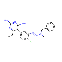 CCc1nc(N)nc(N)c1-c1ccc(Cl)c(/N=N/N(C)Cc2ccccc2)c1 ZINC000017994031