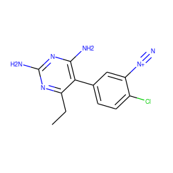 CCc1nc(N)nc(N)c1-c1ccc(Cl)c([N+]#N)c1 ZINC000005386873