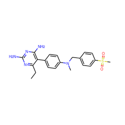 CCc1nc(N)nc(N)c1-c1ccc(N(C)Cc2ccc(S(C)(=O)=O)cc2)cc1 ZINC000013686077