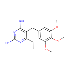 CCc1nc(N)nc(N)c1Cc1cc(OC)c(OC)c(OC)c1 ZINC000013532925