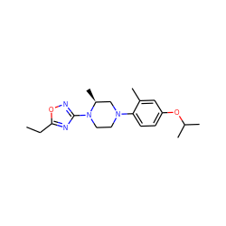 CCc1nc(N2CCN(c3ccc(OC(C)C)cc3C)C[C@@H]2C)no1 ZINC000103252675