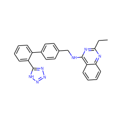 CCc1nc(NCc2ccc(-c3ccccc3-c3nnn[nH]3)cc2)c2ccccc2n1 ZINC000029467558