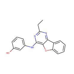 CCc1nc(Nc2cccc(O)c2)c2oc3ccccc3c2n1 ZINC000005249634