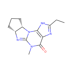 CCc1nc2c([nH]1)N1C(=N[C@@H]3CCC[C@@H]31)N(C)C2=O ZINC000028222305