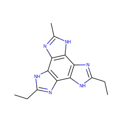 CCc1nc2c([nH]1)c1nc(C)[nH]c1c1nc(CC)[nH]c12 ZINC000013678097