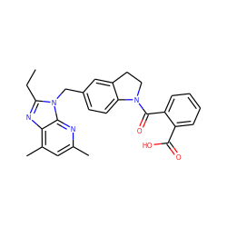 CCc1nc2c(C)cc(C)nc2n1Cc1ccc2c(c1)CCN2C(=O)c1ccccc1C(=O)O ZINC000013732395