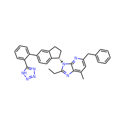 CCc1nc2c(C)cc(Cc3ccccc3)nc2n1[C@H]1CCc2cc(-c3ccccc3-c3nnn[nH]3)ccc21 ZINC000072109283