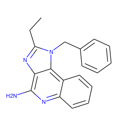 CCc1nc2c(N)nc3ccccc3c2n1Cc1ccccc1 ZINC000049034952