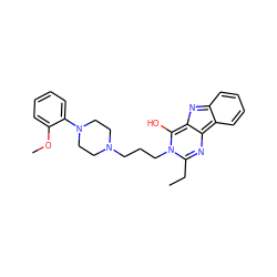 CCc1nc2c3ccccc3nc-2c(O)n1CCCN1CCN(c2ccccc2OC)CC1 ZINC000100858468