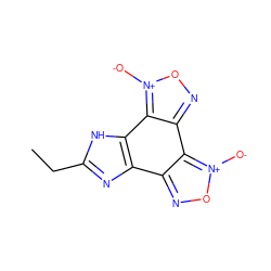 CCc1nc2c3no[n+]([O-])c3c3no[n+]([O-])c3c2[nH]1 ZINC000003623226