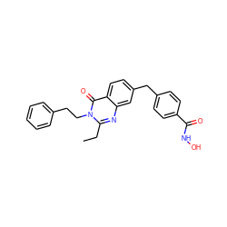 CCc1nc2cc(Cc3ccc(C(=O)NO)cc3)ccc2c(=O)n1CCc1ccccc1 ZINC000096934301