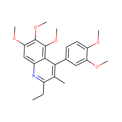 CCc1nc2cc(OC)c(OC)c(OC)c2c(-c2ccc(OC)c(OC)c2)c1C ZINC000026667472