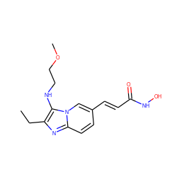 CCc1nc2ccc(/C=C/C(=O)NO)cn2c1NCCOC ZINC000136783941