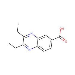 CCc1nc2ccc(C(=O)O)cc2nc1CC ZINC000000256545