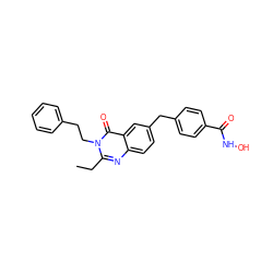 CCc1nc2ccc(Cc3ccc(C(=O)NO)cc3)cc2c(=O)n1CCc1ccccc1 ZINC000096934300