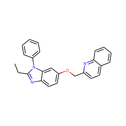 CCc1nc2ccc(OCc3ccc4ccccc4n3)cc2n1-c1ccccc1 ZINC000103248660