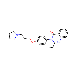 CCc1nc2ccccc2c(=O)n1-c1ccc(OCCCN2CCCC2)cc1 ZINC000040402353