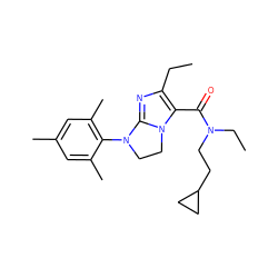 CCc1nc2n(c1C(=O)N(CC)CCC1CC1)CCN2c1c(C)cc(C)cc1C ZINC000028332259