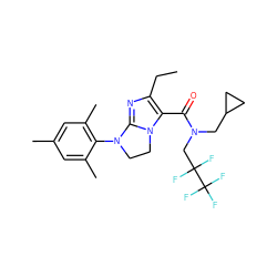 CCc1nc2n(c1C(=O)N(CC1CC1)CC(F)(F)C(F)(F)F)CCN2c1c(C)cc(C)cc1C ZINC000028332186