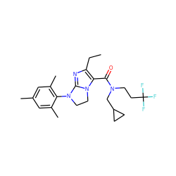 CCc1nc2n(c1C(=O)N(CCC(F)(F)F)CC1CC1)CCN2c1c(C)cc(C)cc1C ZINC000028126252