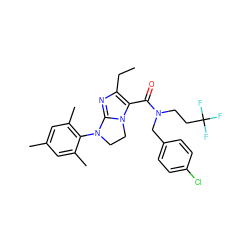 CCc1nc2n(c1C(=O)N(CCC(F)(F)F)Cc1ccc(Cl)cc1)CCN2c1c(C)cc(C)cc1C ZINC000028341677