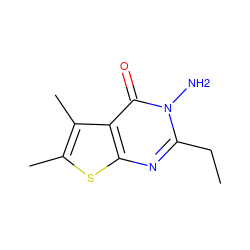 CCc1nc2sc(C)c(C)c2c(=O)n1N ZINC000000126510