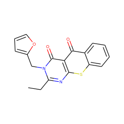 CCc1nc2sc3ccccc3c(=O)c2c(=O)n1Cc1ccco1 ZINC000002219208