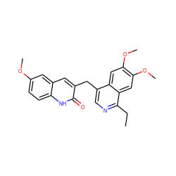 CCc1ncc(Cc2cc3cc(OC)ccc3[nH]c2=O)c2cc(OC)c(OC)cc12 ZINC000205649149