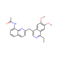 CCc1ncc(Cc2ccc3cccc(NC(C)=O)c3n2)c2cc(OC)c(OC)cc12 ZINC000205659622