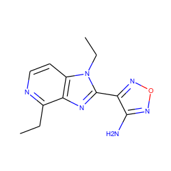 CCc1nccc2c1nc(-c1nonc1N)n2CC ZINC000028460722